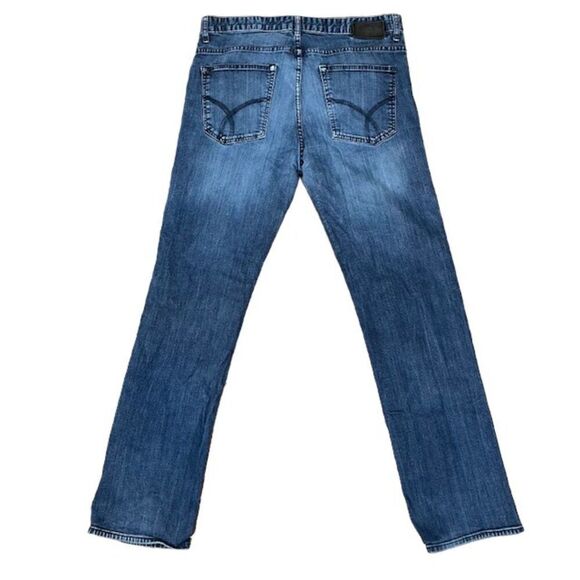 Calvin Klein Men's Jeans Medium Wash Blue Straight Leg Size  36x34 - Picture 4 of 10